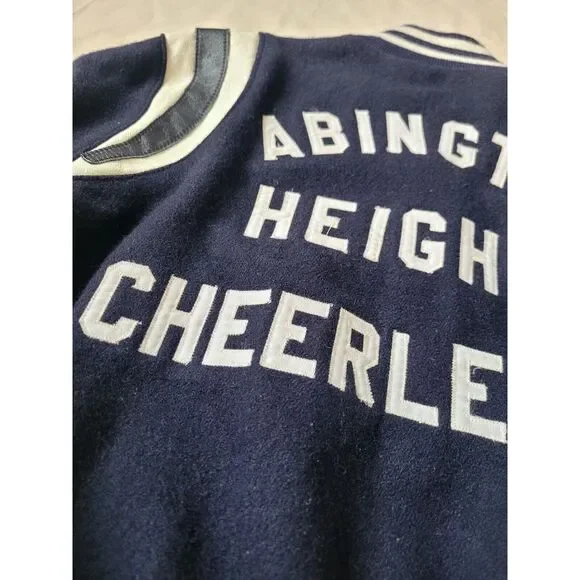 Vintage Abington Heights Cheerleader Varsity Jacket Capt Erin 60s 70s 80s Size L